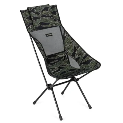 Afbeelding van Helinox Sunset Xray Tiger Camo campingstoel met hoge rugleuning, compact, opvouwbaar, zakken