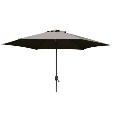 Afbeelding van Parasol Luxe 6 ribs 300cm taupe