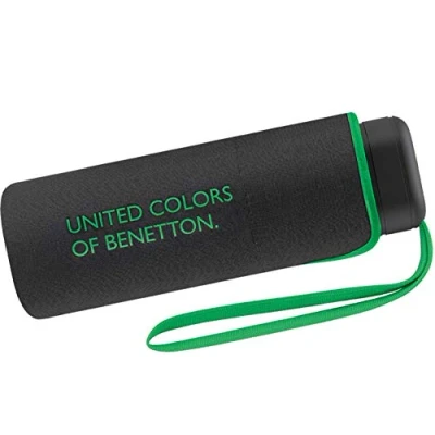 Afbeelding van Benetton Zakparaplu Ultra Mini Flat Solid, zwart., Modern en stijlvol