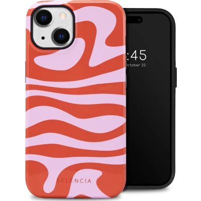 Afbeelding van Selencia Hoesje Geschikt voor iPhone 14 Vivid Backcover Dream Swirl Pink