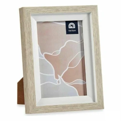 Afbeelding van Fotolijsten 13,5 x 18,8 2 cm Kristal Beige Wit Plastic (6 Stuks)
