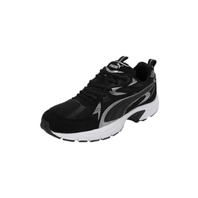 Afbeelding van PUMA Milenio Tech Suede Sneakers, uniseks, Zwart Aged Zilver Koel Donkergrijs