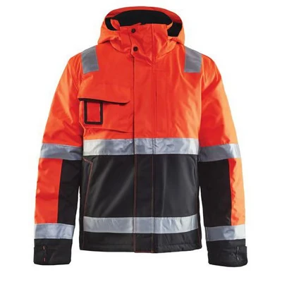 Image de Veste haute visibilité hiver stretch 2D rouge fluorescent/noir