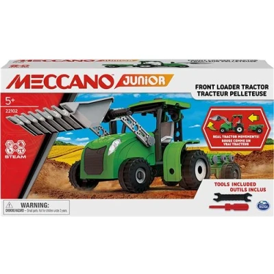 Image de MECCANO TRACTEUR Pelleteuse JUNIOR Agricole Et Remoque Articulées A Construire Jeu De Construction Avec 2 Outils Alternative Aux Ecrans Jouet Enfant 5 Ans +