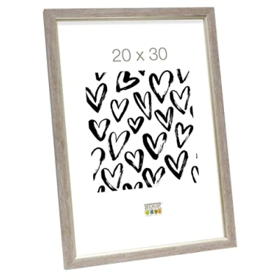 Afbeelding van Deknudt Frames fotolijst S46AF3 beige schilderlook biesje 20x30