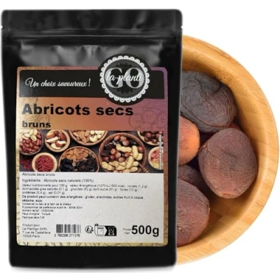 Afbeelding van Bruine gedroogde abrikozen 500 g LA PLANTIGO