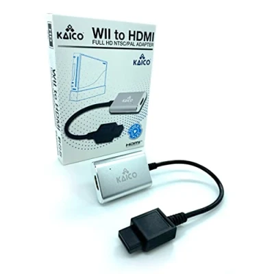 Afbeelding van Kaico Wii HDMI adapter voor Nintendo Wii, ondersteunt componentenuitgang, adapter, eenvoudige plug and play oplossing consoles, ondersteuning consoles