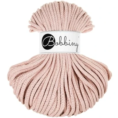 Afbeelding van Bobbiny Gevlochten macramétouw 100% gerecycled katoen, 5 mm, 50 m, pastel roze