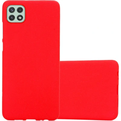 Afbeelding van Cadorabo Hoesje geschikt voor Samsung Galaxy A22 5G in FROST ROOD Beschermhoes gemaakt van flexibel TPU silicone Case Cover