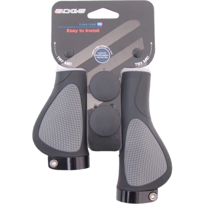 Afbeelding van Handvatset Edge ErgoCity Plus met lockring 136/95mm zwart / grijs