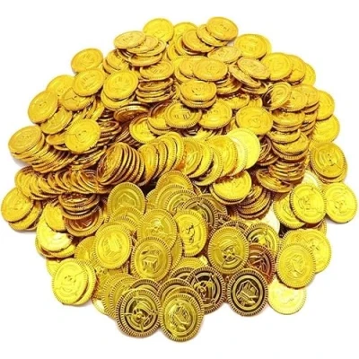 Afbeelding van WANGZAIZAI 100 stuks gouden piratenschat munten speelgoed kinderverjaardag piratenfeest piratenjacht schattenjacht