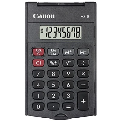 Image de Calculatrice de poche 8 chiffres grise foncée AS HB Canon