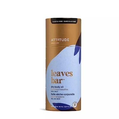 Afbeelding van Attitude Leaves Bar Plasticvrije Dry Body Oil Stick Sea Salt 85ml