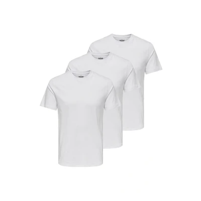 Afbeelding van Only &amp; Sons 3 PACK Tshirt basic, Heren, Maat: XXL, Weiß