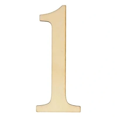 Afbeelding van Set van 12 cijfers 10 cm hout Artemio