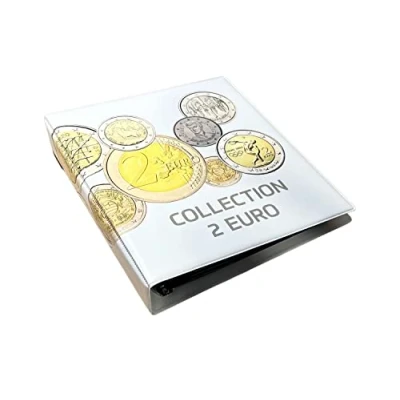 Afbeelding van Midi M &amp; SCHULZ Numismatisch album voor 200 munten van 2 euro (wit euro)