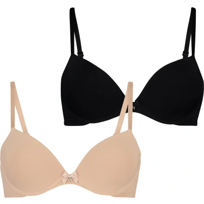 Afbeelding van Hunkemöller Dames Lingerie 2 pack voorgevormde beugel bh Beige maat C70