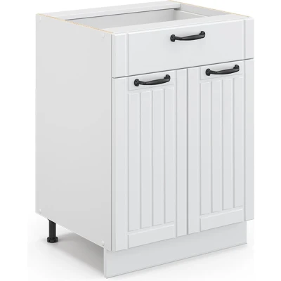 Afbeelding van Vicco Badkamerkast Fame Line, Wit Landhuis/Wit, 60 x 81.6 cm met lade, zonder werkblad