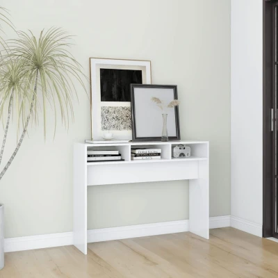 Afbeelding van Wandtafel 105x30x80 cm spaanplaat wit