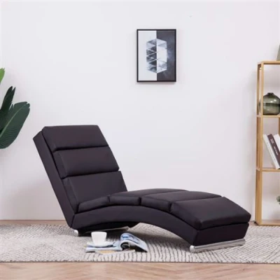 Afbeelding van vidaXL Chaise longue kunstleer bruin
