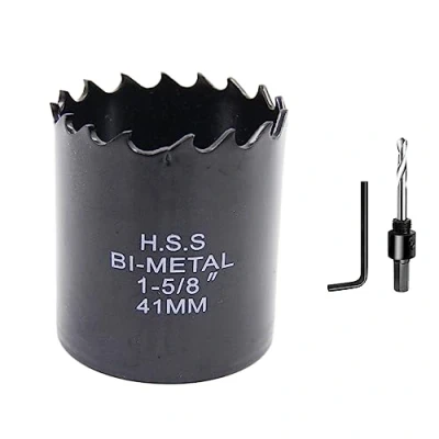 Afbeelding van Laiwei Bimetalen gatenzaag, 41 mm, HSS cirkelzaagkop, dikte 1,8 zaagdiepte tot 38 geschikt voor hout, kunststof, gipsplaten en buizen van