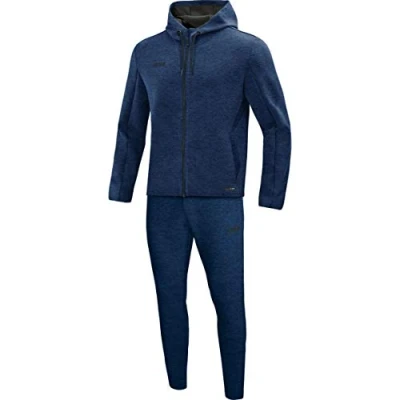 Afbeelding van Joggingpak met kap Premium Basics Marine gemeleerd / 44