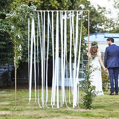 Afbeelding van Ginger Ray Botanical Wedding Backdrop Witte Linten