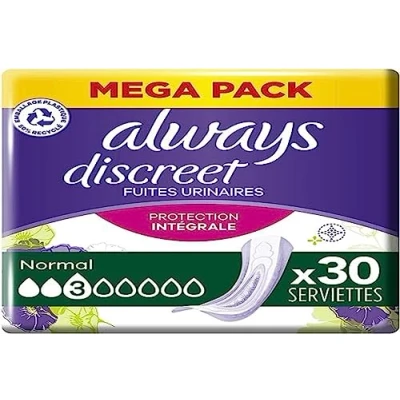Afbeelding van Always Discreet Voor Urineverlies 3 Normal 30 Stuks Big Pack
