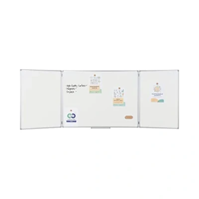 Afbeelding van Bi Office Earth Magnetisch whiteboard, triptafel, staal, gelakt, 120 x 90 cm, gesloten, 240 open