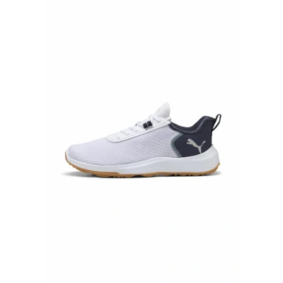 Afbeelding van Puma Golf Fusion Crush Golfschoenen, Heren, Maat: 44, White deep navy gum Textiel/ synthetisch