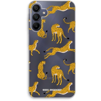 Afbeelding van Case Company® hoesje geschikt voor Samsung Galaxy A25 Luipaard Soft Cover Telefoonhoesje Bescherming aan alle Kanten en Schermrand