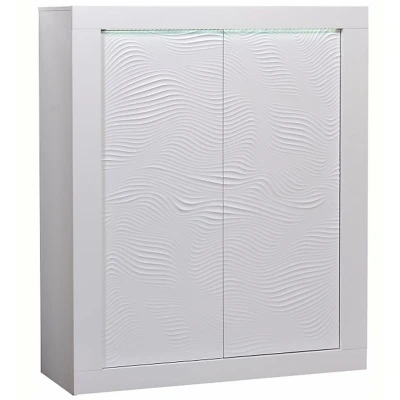 Afbeelding van Opbergkast Karma 145 cm hoog Hoogglans wit