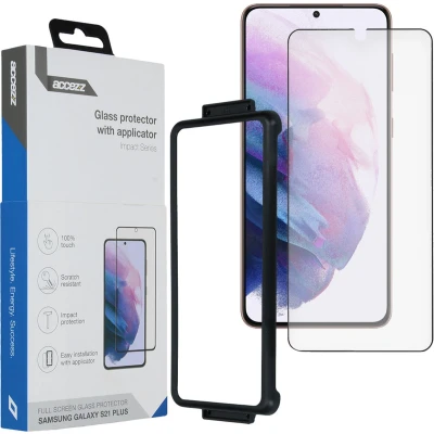 Afbeelding van Accezz Screenprotector Geschikt voor Samsung Galaxy S21 Plus Glass + Applicator