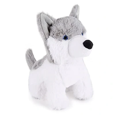 Afbeelding van Zappi Co Zacht en Knuffelig Pluchen Dier voor Kinderen Ideaal Knuffelvriendje Pasgeborenen (12 15 cm) (Husky)