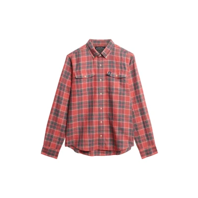 Afbeelding van Superdry THE Merchant Store check Overhemd, Heren, Maat: Small, Red