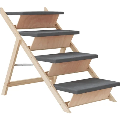 Afbeelding van VidaXL Hondentrap 105x47 cm massief vurenhout grijs