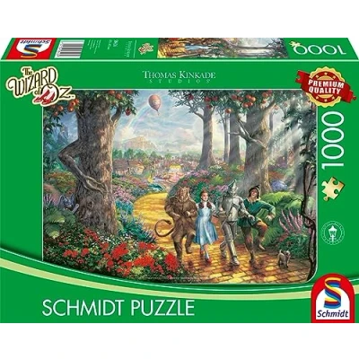 Afbeelding van Schmidt Spiele 58426 Thomas Kinkade, Warner, Wizard of Oz, Follow the Yellow Brick Road, puzzel met 1000 stukjes