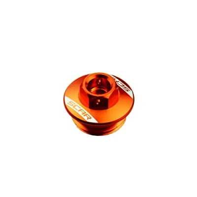 Afbeelding van SCAR olievuldop compatibel met KTM SX SXF F EXC EXCF 50 65 85 125 250 350 450 500 06 23 oranje