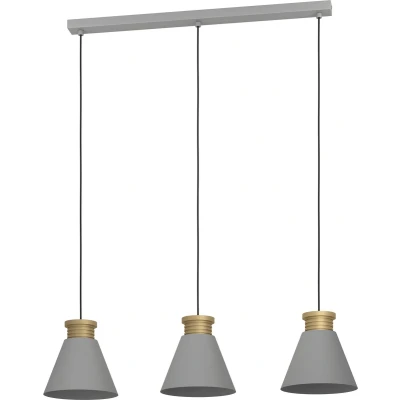 Afbeelding van EGLO Twicken Hanglamp E27 92 cm Grijs/Goud Staal