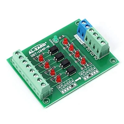 Afbeelding van OptoCoupler kaart, 4 Bits Kaart Isolator PLC 24 V naar 3,3 Signaalniveau Voedingsmodule Spanningsomvormer