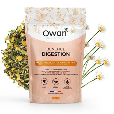 Afbeelding van OWARI BENEFICE spijsvertering, vergemakkelijkt de verlicht buikpijn, spijsverteringscomfort, losse thee, 100 g, 100% natuurlijke drank