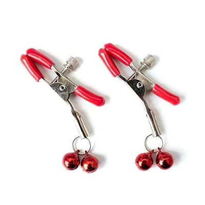 Afbeelding van FETISH ADDICT Nipple Clamp With Bell Metal Red