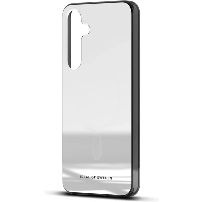 Afbeelding van iDeal of Sweden Hoesje Geschikt voor Samsung Galaxy S24 Plus Mirror Case met MagSafe zilver