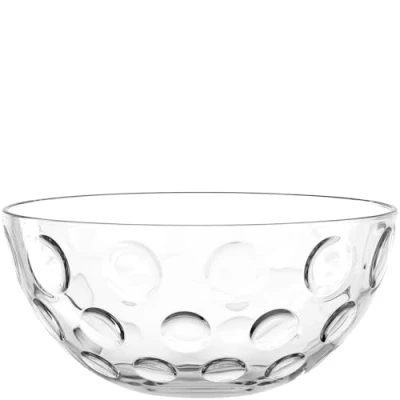 Afbeelding van LEONARDO HOME Cucina Optic 066343 moderne slakom, vaatwasmachinebestendig, kom in levensmiddelenkwaliteit, hoogte 13,6 cm, transparant, 1 stuk