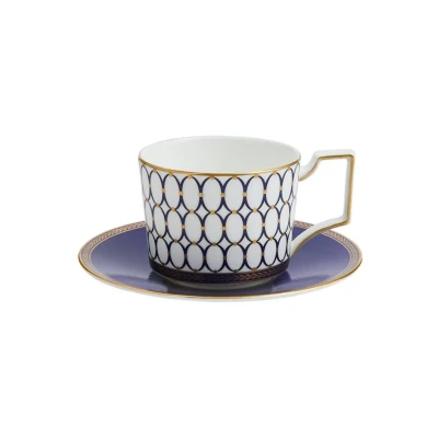 Afbeelding van Wedgwood Renaissance Gold Kop En Schotel 20 Cl Royalblauw