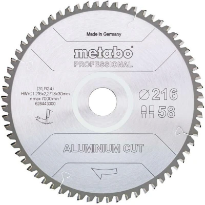 Afbeelding van Metabo ALUMINIUM CUT PROFESSIONAL 628448000 Cirkelzaagblad 305 x 30 2.2 mm Aantal tanden: 84 1 stuk(s)