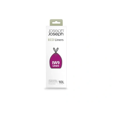 Afbeelding van Joseph Eco IW9 gerecyclede vuilniszakken, keuken/badkamer, trekkoord, zeer robuust, 20 stuks, 10 l, grijs
