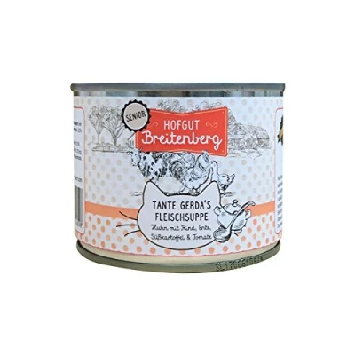 Afbeelding van Hofgut Breitenberg Kat Senior Tante Gerdas Vleespot Kip 12x180g