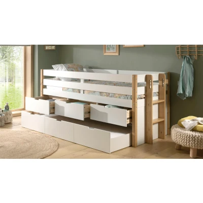 Afbeelding van Kajuitbed Magrit Met 3 Laden 90 x 200 cm naturel