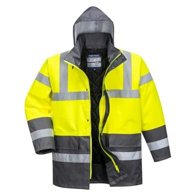Afbeelding van Portwest Heren contrast werkkleding &gt; hoge zichtbaarheid jassen, geel (geel en grijs), L EU